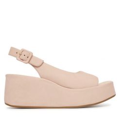 Sandały HÖGL. Brązowe sandały Högl, bez wzorów, bez obcasa, na koturnie, bez zapięcia. Za 849.99 zł.