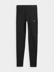 4F Legginsy dzianinowe damskie XS. Czarne legginsy 4f, xs, bez wzorów, z bawełny, z podwyższonym stanem. W wyprzedaży za 79.99 zł.
