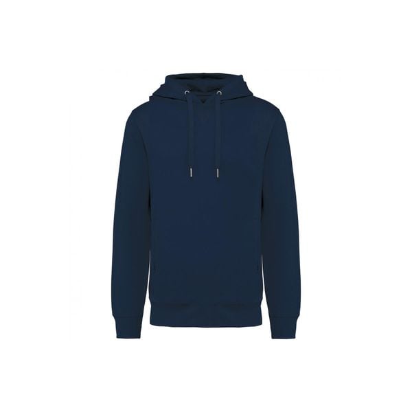 Ekologiczna bluza z kapturem Kariban French Terry. Niebieskie bluzy KARIBAN, xs, bez wzorów, z bawełny, z kapturem. Za 187.50 zł.