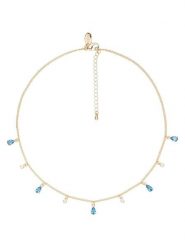 U.S. Polo Assn. Pozłacany naszyjnik z kamieniami ozdobnymi - dł. 36 cm rozmiar: onesize. Niebieskie naszyjniki U.S. Polo Assn., metalowe. Za 69.99 zł.