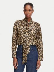 Marella Koszula Nastro 2623116104 Beżowy ciemny Regular Fit. Brązowe koszule Marella, bez wzorów, z jedwabiu, bez kołnierzyka, bez ramiączek. Za 824.99 zł.