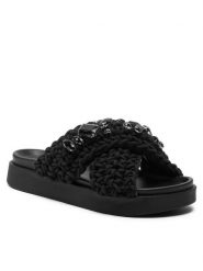 Inuikii Klapki Woven Stones 70104-106 Czarny. Czarne klapki Inuikii, bez wzorów, z materiału, bez obcasa. Za 899.99 zł.