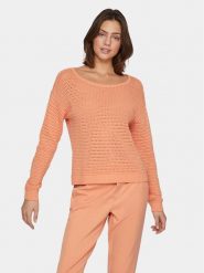 Vila Sweter Bellisina 14089578 Pomarańczowy Regular Fit. Brązowe swetry Vila, xxl, bez wzorów, z bawełny, bez ramiączek. Za 99.99 zł.