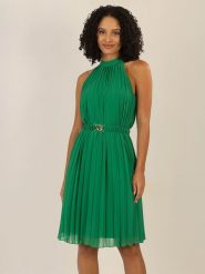 APART Sukienka w kolorze zielonym rozmiar: 40. Zielone sukienki Apart, na co dzień, bez wzorów, z tkaniny, bez kołnierzyka, bez ramiączek, midi, proste. Za 208.99 zł.