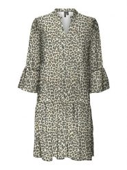 Vero Moda Sukienka w kolorze beżowo-brązowym rozmiar: XS. Brązowe sukienki Vero Moda, s, bez wzorów, z materiału, bez kołnierzyka, bez ramiączek, mini. Za 92.45 zł.
