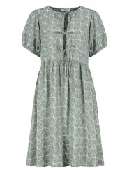 Sublevel Sukienka w kolorze zielono-białym rozmiar: M. Zielone sukienki Sublevel, m, bez wzorów, z wiskozy, bez kołnierzyka, bez ramiączek, midi. Za 104.99 zł.