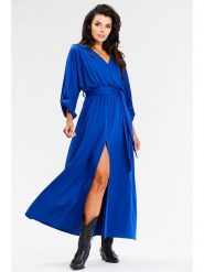 Awama Sukienka w kolorze niebieskim rozmiar: M. Niebieskie sukienki Awama, m, bez wzorów, bez kołnierzyka, bez ramiączek, maxi. Za 164.99 zł.