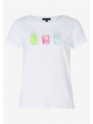 More & More Koszulka w kolorze białym rozmiar: 36. Białe bluzki More & More, bez wzorów, z bawełny, bez kołnierzyka, bez ramiączek. Za 82.83 zł.