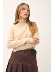 Just Cashmere Kaszmirowy sweter "Trila" w kolorze beżowym rozmiar: M. Brązowe swetry Just Cashmere, m, bez wzorów, z kaszmiru, bez ramiączek. Za 316.99 zł.