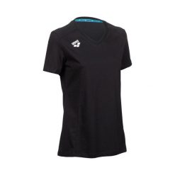 Koszulka damska Arena Team T-Shirt Panel. Czarne koszulki sportowe Arena, bez wzorów, z bawełny, bez ramiączek, do biegania. Za 162.00 zł.