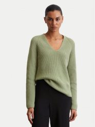 Marc O'Polo Sweter 506 6059 60097 Zielony Slim Fit. Zielone swetry Marc O'Polo, s, bez wzorów, z bawełny, bez ramiączek. Za 519.99 zł.