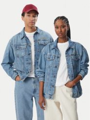 Guess Jeans Kurtka jeansowa M6BN56 D1872 Niebieski Regular Fit. Niebieskie kurtki Guess Jeans, m, z aplikacjami, z jeansu, bez kaptura. Za 779.99 zł.