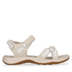 Sandały Whistler. Białe sandały Whistler, bez wzorów, bez obcasa, na płaskiej podeszwie, bez zapięcia. Za 139.99 zł.