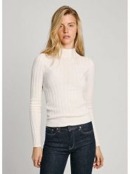 Pepe Jeans Koszulka w kolorze kremowym rozmiar: L. Brązowe bluzki Pepe Jeans, l, bez wzorów, z jeansu, bez kołnierzyka, bez ramiączek. Za 158.47 zł.