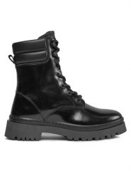Gant Trzewiki Aligrey Mid Boot 27541322 Czarny. Czarne botki GANT, bez wzorów, z lakierowanej skóry, bez obcasa, na płaskiej podeszwie, bez zapięcia. Za 879.99 zł.