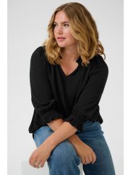 KAFFE curve Bluzka "Kiv" w kolorze czarnym rozmiar: 46. Czarne bluzki KAFFE curve, s, bez wzorów, z wiskozy, klasyczne, bez kołnierzyka, bez ramiączek. Za 78.99 zł.
