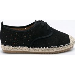 Answear - Espadryle CHC-SHOES. Czarne espadryle ANSWEAR, bez wzorów, z gumy, bez obcasa, na płaskiej podeszwie, bez zapięcia. W wyprzedaży za 69.90 zł.