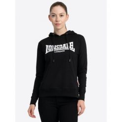 Bluza damska z kapturem Lonsdale Flookburgh. Czarne bluzy Lonsdale, bez wzorów, z kapturem. Za 215.50 zł.
