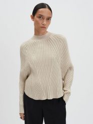 Someday Sweter w kolorze beżowym rozmiar: M. Brązowe swetry someday., m, bez wzorów, prążkowane, bez ramiączek. Za 165.99 zł.