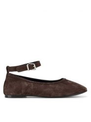 Gino Rossi Baleriny ANYA-7340-25 Brązowy. Brązowe baleriny Gino Rossi, bez wzorów, ze skóry, bez obcasa. Za 299.99 zł.