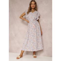 Różowo-Jasnoszara Sukienka Ceekey. Czerwone sukienki Renee, na imprezę, na lato, l, bez wzorów, z materiału, bez kołnierzyka, bez ramiączek, maxi. Za 74.99 zł.
