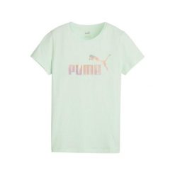 T-shirt Damski ESS+ Summer Daze. Zielone t-shirty Puma, bez wzorów, bez kołnierzyka, bez ramiączek. Za 140.99 zł.