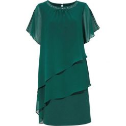 Cellbes Sukienka zielony female zielony 34/36. Zielone sukienki Cellbes, na imprezę, bez wzorów, z dżerseju, z asymetrycznym kołnierzem, bez ramiączek, mini, asymetryczne. W wyprzedaży za 119.00 zł.