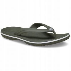 Japonki Dla Dorosłych Crocs Crocband Flip. Białe klapki Crocs, bez wzorów, z materiału, bez obcasa. Za 169.99 zł.
