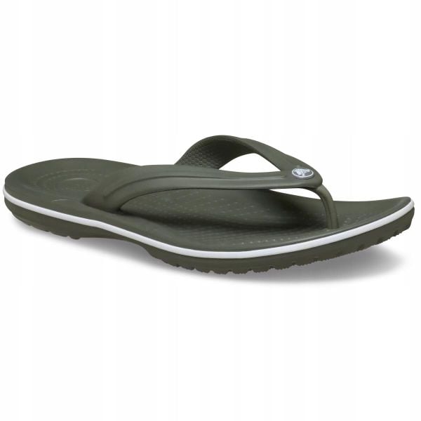 Japonki Dla Dorosłych Crocs Crocband Flip. Białe klapki Crocs, bez wzorów, z materiału, bez obcasa. Za 169.99 zł.