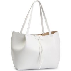 Torebka PATRIZIA PEPE - 2V8895/A4U8-W146 Bianco. Białe shopper Patrizia Pepe, bez wzorów, ze skóry, bez dodatków. W wyprzedaży za 569.00 zł.