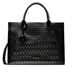Torebka Badura. Czarne shopper Badura, bez wzorów, bez dodatków. Za 299.99 zł.