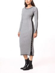 Scotch & Soda Sukienka dzianinowa w kolorze jasnoszarym rozmiar: M. Szare sukienki Scotch & Soda, m, bez wzorów, z dzianiny, bez kołnierzyka, bez ramiączek, maxi. Za 175.67 zł.