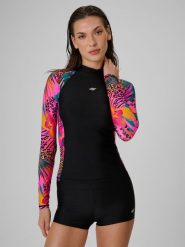 4F Top do pływania z nadrukiem damski - multikolor XL. Brązowe topy 4f, s, bez wzorów, z materiału, bez kołnierzyka, bez ramiączek. Za 149.99 zł.