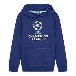 Bluza z kapturem dla dorosłych Champions League. Niebieskie bluzy CHAMPIONS LEAGUE, xl, bez wzorów, z bawełny, z kapturem. Za 229.99 zł.