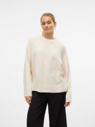 Vero Moda Sweter w kolorze kremowym rozmiar: XXL. Brązowe swetry Vero Moda, xxl, bez wzorów, z wełny, bez ramiączek. Za 79.03 zł.