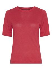 MOSS COPENHAGEN Bluzka w kolorze czerwonym rozmiar: L/XL. Czerwone bluzki Moss Copenhagen, l, bez wzorów, bez kołnierzyka, bez ramiączek. Za 105.63 zł.