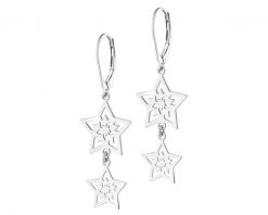 Kolczyki srebrne - gwiazdy. Szare kolczyki Apart, srebrne. Za 159.00 zł.