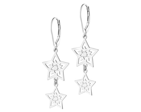 Kolczyki srebrne - gwiazdy. Szare kolczyki Apart, srebrne. Za 159.00 zł.