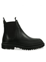 Gant Sztyblety 29551791 Czarny. Czarne botki GANT, bez wzorów, ze skóry, bez obcasa, na płaskiej podeszwie, bez zapięcia. Za 799.99 zł.