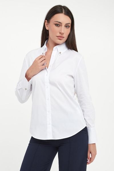 Koszula damska popelinowa Barbara2 JOOP!. Koszule Joop!, s, bez wzorów, bez kołnierzyka, bez ramiączek. Za 599.00 zł.