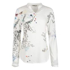 Desigual Bluzka Damska Words L Biała. Bluzki marki Desigual. W wyprzedaży za 277.00 zł.