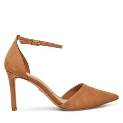 Szpilki Aldo. Brązowe szpilki Aldo, bez wzorów, bez obcasa, na szpilce, bez zapięcia. Za 269.99 zł.