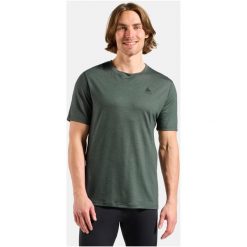Bielizna termoaktywna z krótkim rękawem Odlo BL TOP crew neck s/s MERINO 160. Zielona bielizna sportowa Odlo, s, bez wzorów, z wełny. Za 319.99 zł.