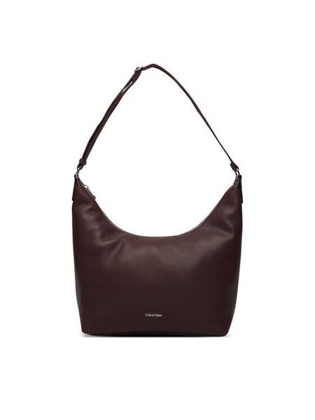 Calvin Klein Torebka LV04F3891G Bordowy. Czerwone torebki klasyczne Calvin Klein, bez wzorów, ze skóry, bez dodatków. Za 486.99 zł.