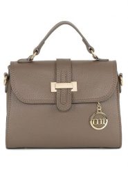 Mia Tomazzi Skórzana torebka "Diomede" w kolorze szarobrązowym - 24 x 20 x 12 cm rozmiar: onesize. Brązowe torby na ramię Mia Tomazzi, bez wzorów, z materiału, przez ramię, bez dodatków. Za 275.40 zł.