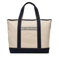 Torebka Tommy Hilfiger. Czarne shopper TOMMY HILFIGER, bez wzorów, bez dodatków. Za 449.99 zł.
