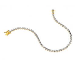 Bransoletka z żółtego złota z brylantami - 18 cm - 0,76 ct - próba 585. Żółte bransoletki Apart, z brylantem, złote. Za 13,590.00 zł.