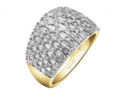 Pierścionek z żółtego złota z diamentami - 1,00 ct - próba 585. Żółte pierścionki Apart, z diamentem, złote. Za 9,590.00 zł.