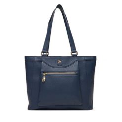 Torebka Beverly Hills Polo Club. Niebieskie shopper Beverly Hills Polo Club, bez wzorów, bez dodatków. Za 229.99 zł.