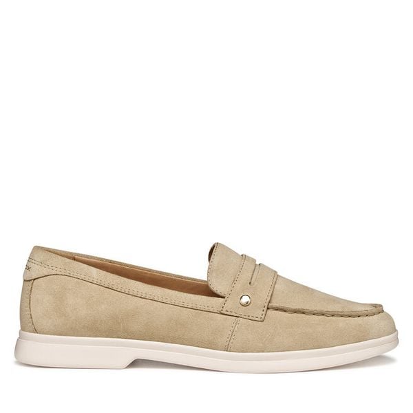 Lordsy Geox. Brązowe lordsy Geox, bez wzorów, bez obcasa, bez zapięcia. Za 381.99 zł.